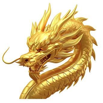 能提供一張古風(fēng)招財(cái)金龍頭像的示例嗎？