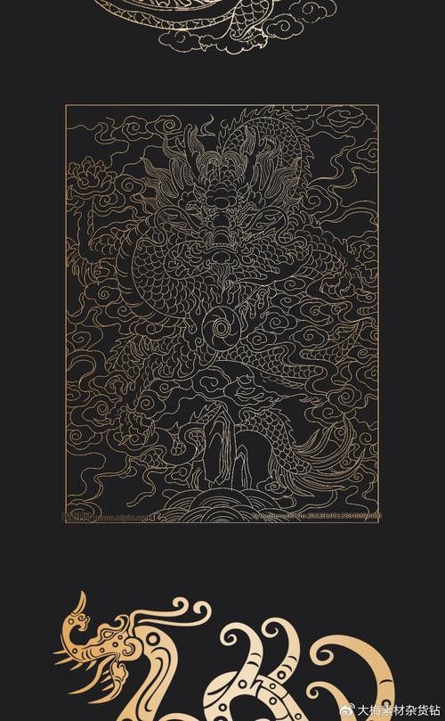 能提供一張古風(fēng)招財(cái)金龍頭像的示例嗎？