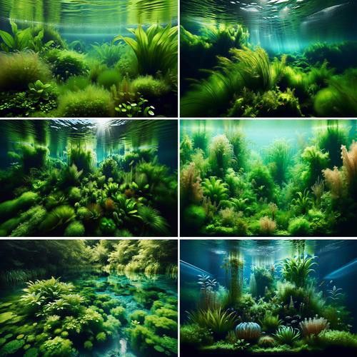 紅龍魚缸造景圖片高清壁紙