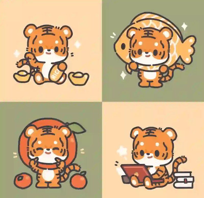 綠色老虎頭像