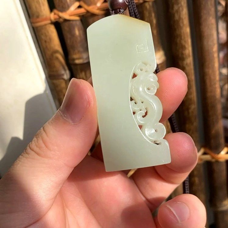 和田玉龍魚釣墜