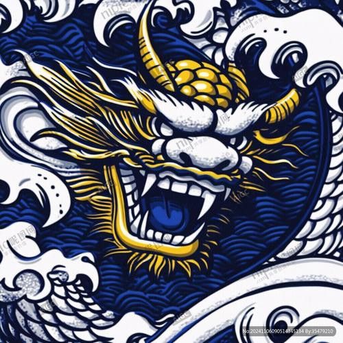 有沒有更多國潮風格的帶字龍圖？