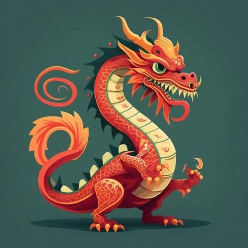 有沒有更多國潮風格的帶字龍圖？