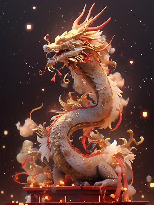 有沒有更多國潮風格的帶字龍圖？