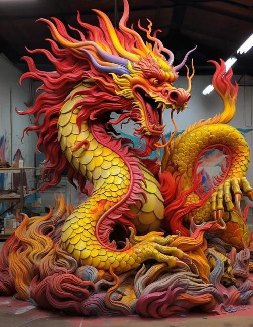 能提供更多龍神的藝術圖片嗎？