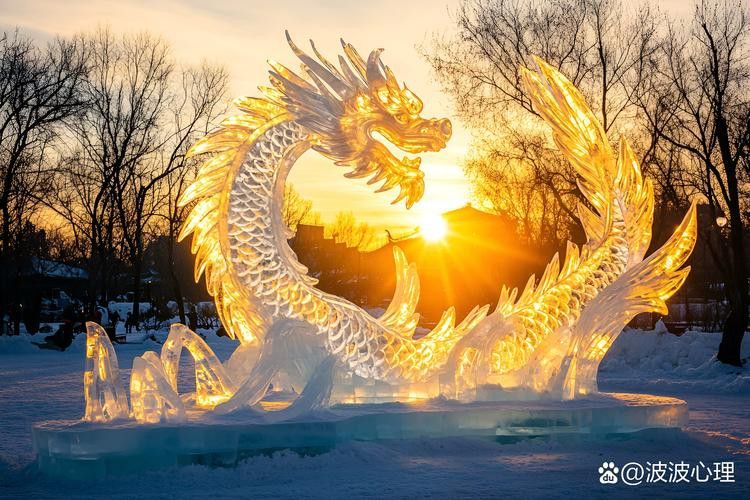 能給出幾張冰雕龍圖片嗎？