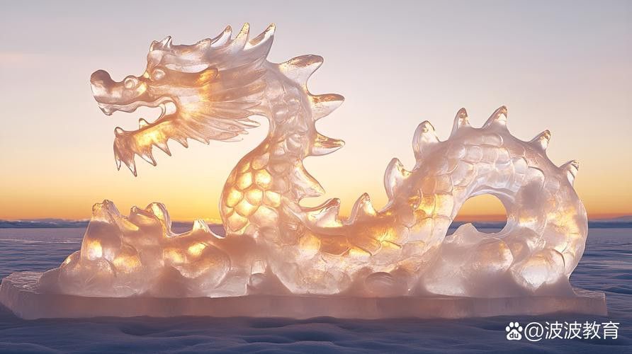 能給出幾張冰雕龍圖片嗎？
