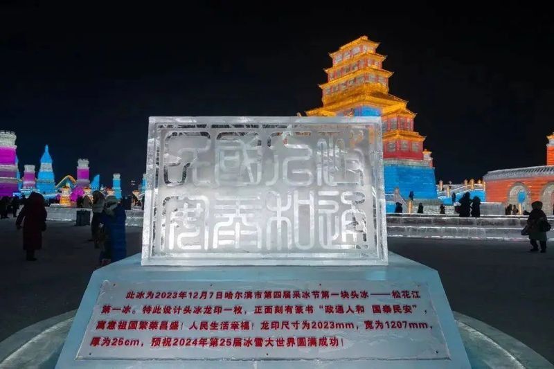 能給出幾張冰雕龍圖片嗎？