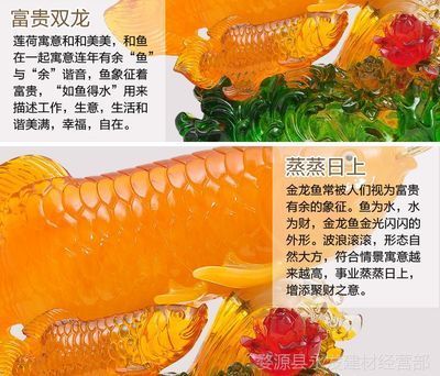 開業送金龍魚擺件寓意：金龍魚擺件寓意