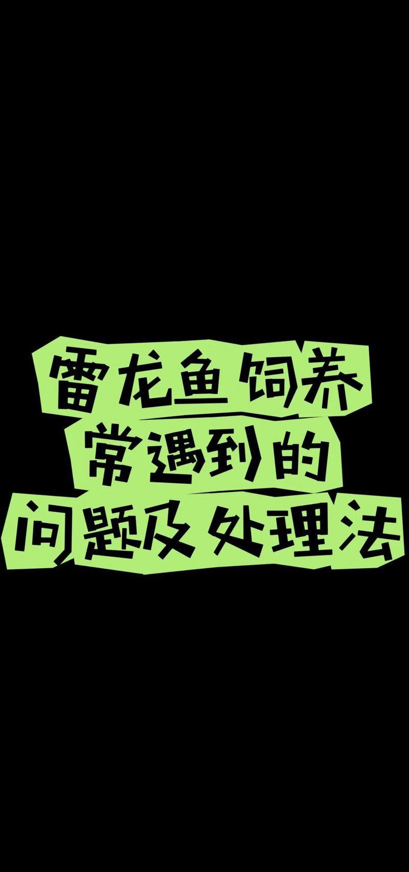 雷龍魚常見病癥
