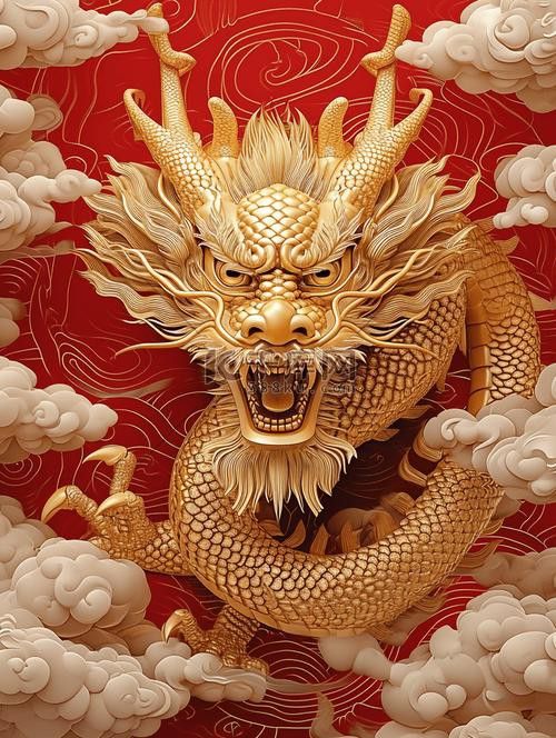 有沒有更多3D立體風格的招財龍圖？