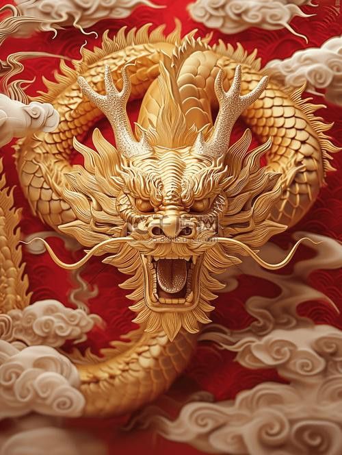 有沒有更多3D立體風格的招財龍圖？