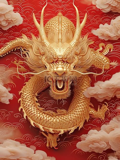有沒有更多3D立體風格的招財龍圖？