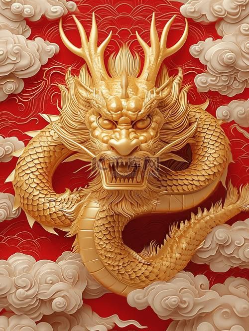 有沒有更多3D立體風格的招財龍圖？