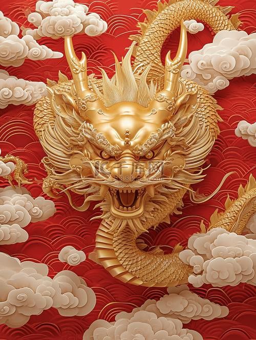 有沒有更多3D立體風格的招財龍圖？