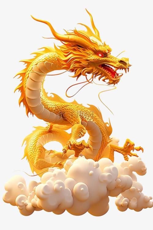 有沒有更多3D立體風格的招財龍圖？
