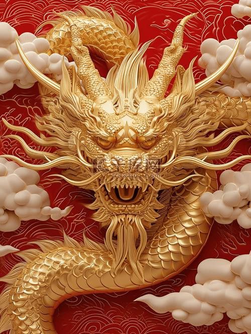 有沒有更多3D立體風格的招財龍圖？