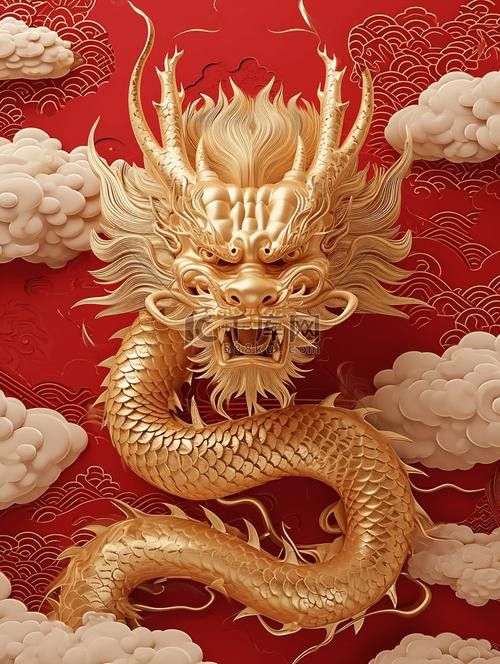 有沒有更多3D立體風格的招財龍圖？