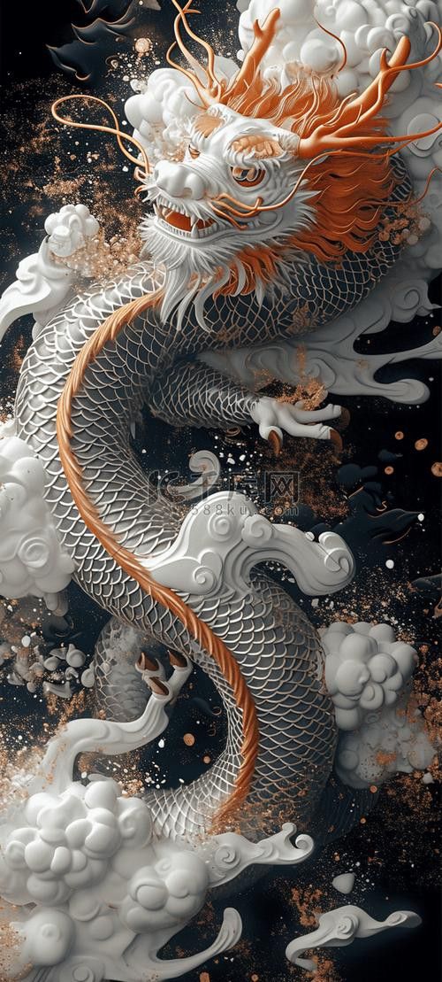 有沒有更多3D立體風格的招財龍圖？