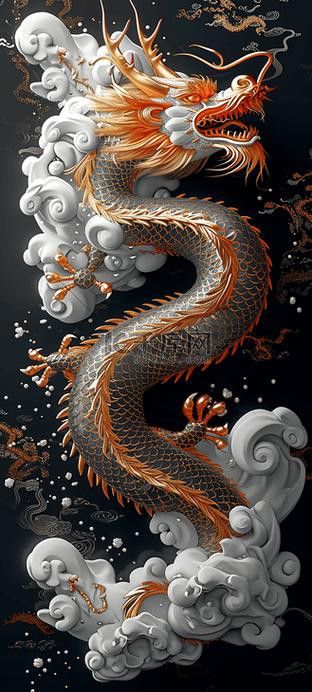 有沒有更多3D立體風格的招財龍圖？