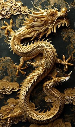 有沒有更多3D立體風格的招財龍圖？