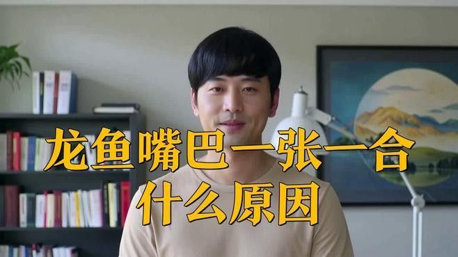 龍魚浮在水面老張嘴