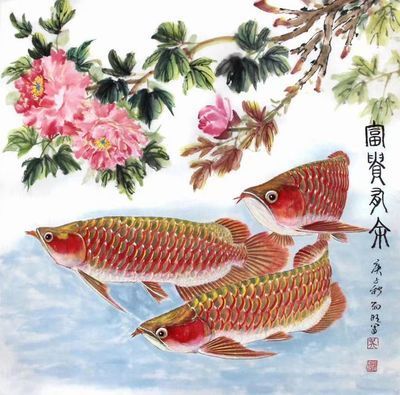 畫金龍魚的畫家是誰（中國畫金龍魚技法第一人劉千碩劉千碩作品欣賞）
