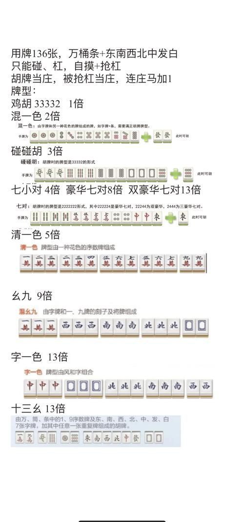 麻將13種胡法圖片