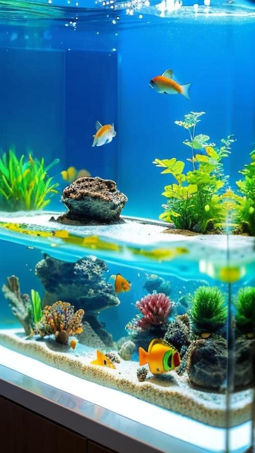 養龍魚魚缸背景圖