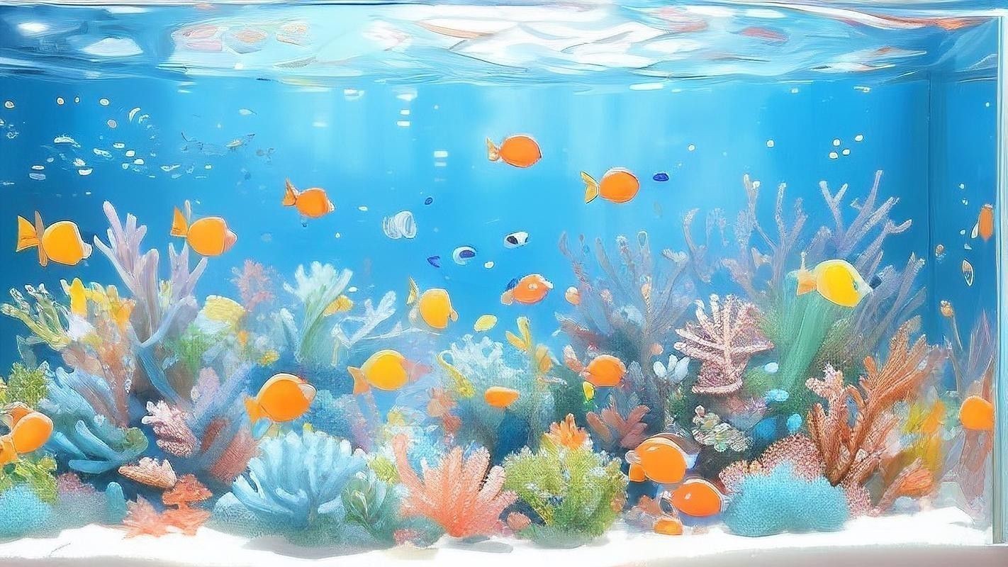 養龍魚魚缸背景圖