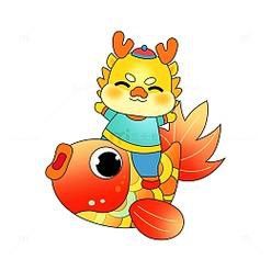 小龍魚卡通圖片