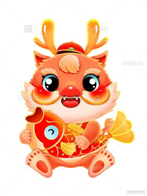 小龍魚卡通圖片
