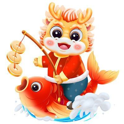 小龍魚卡通圖片