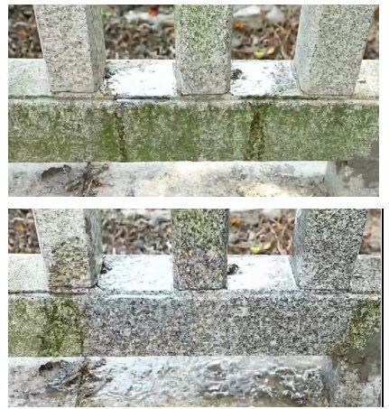 石雕擺件如何去除青苔？