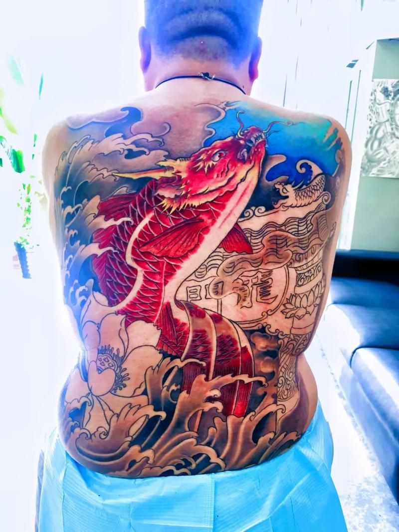 龍魚紋身圖案100個圖片