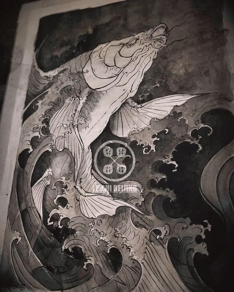 龍魚紋身圖案100個圖片