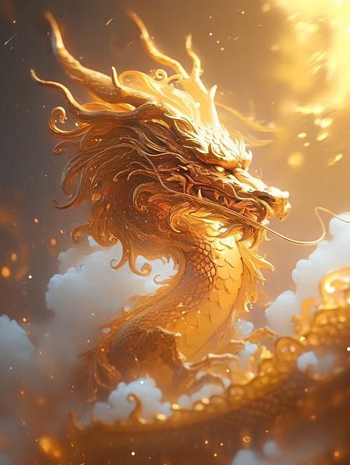提供幾張更簡約風(fēng)格的金龍頭像
