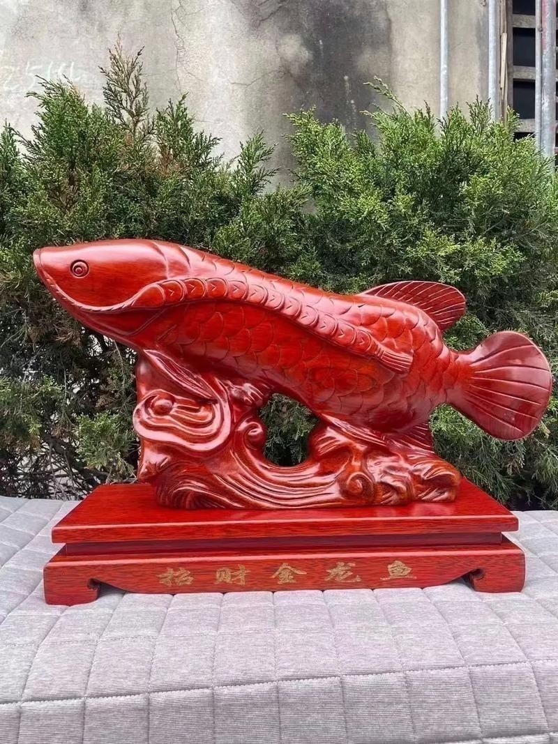 雕刻金龍魚圖片大全