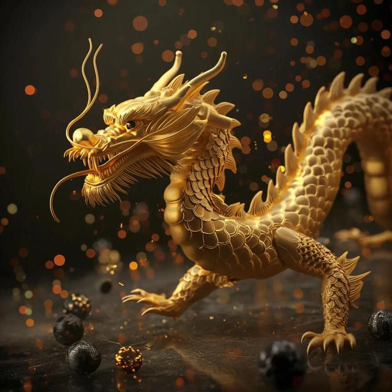 給我推薦一些高清的金龍圖片