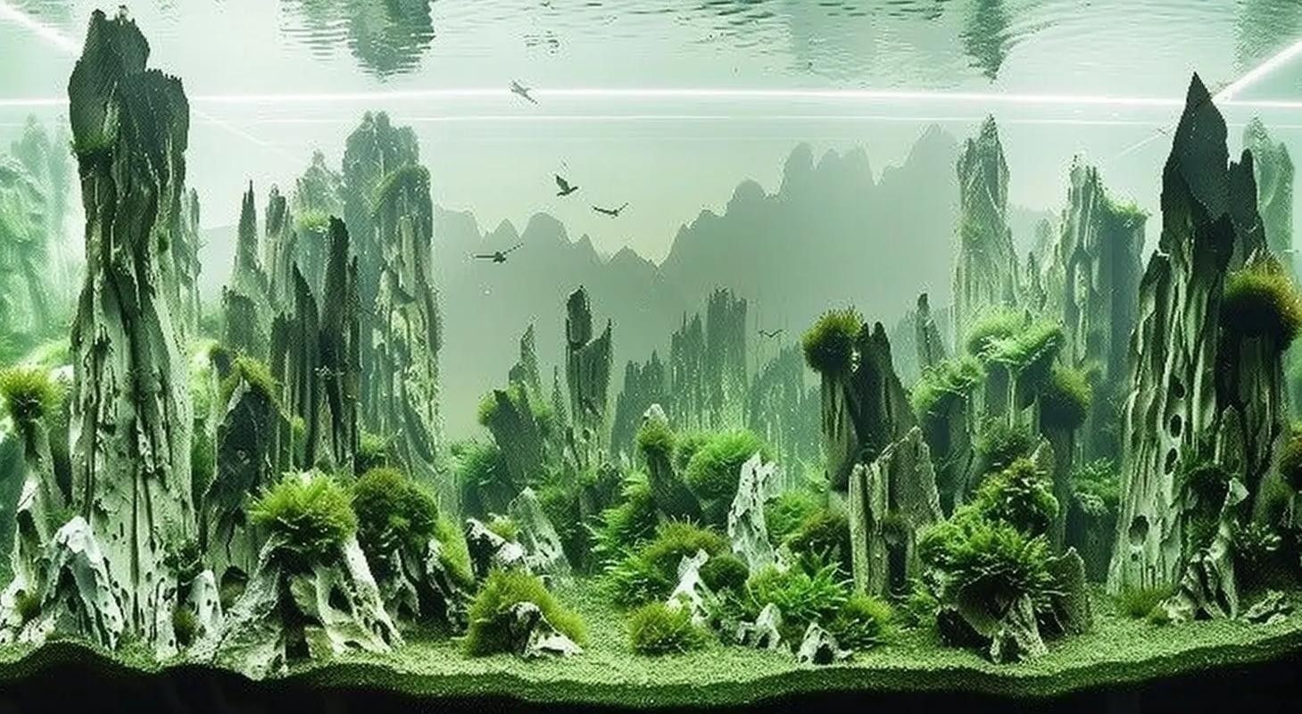 龍魚缸背景適合什么畫