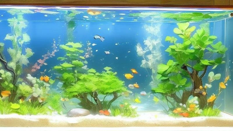 龍魚缸背景適合什么畫