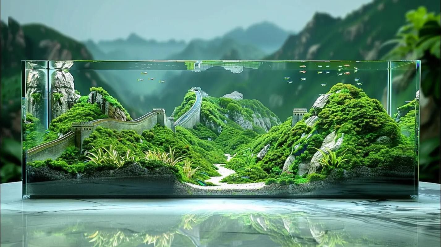 龍魚缸背景適合什么畫