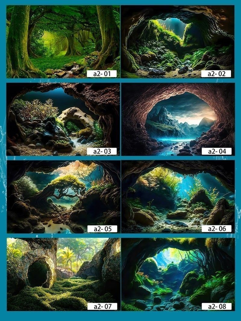 龍魚缸背景適合什么畫