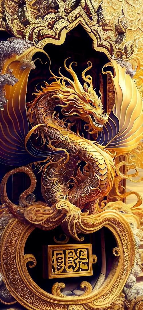 金龍頭像圖片高清壁紙