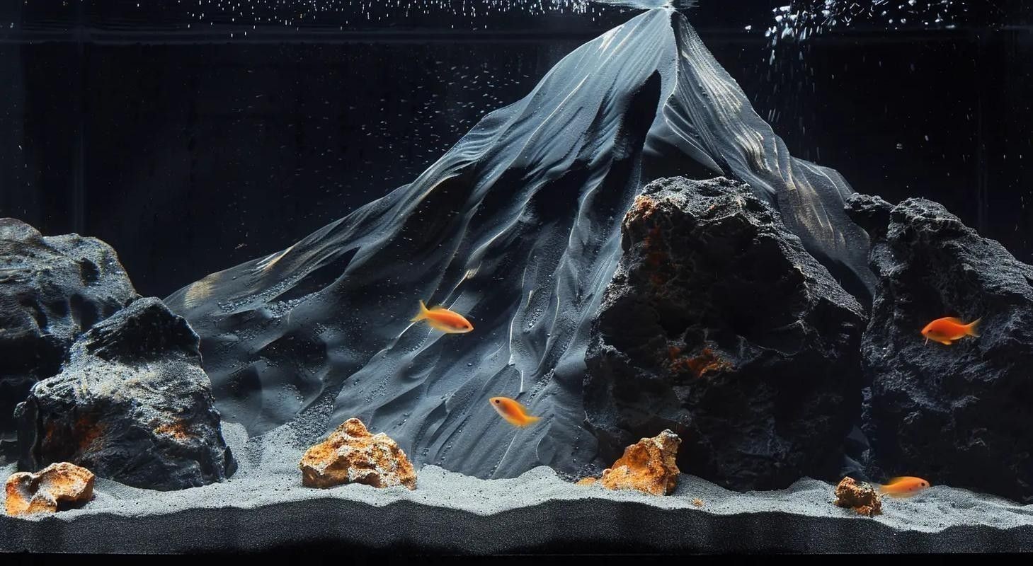 龍魚缸石頭造景圖片高清