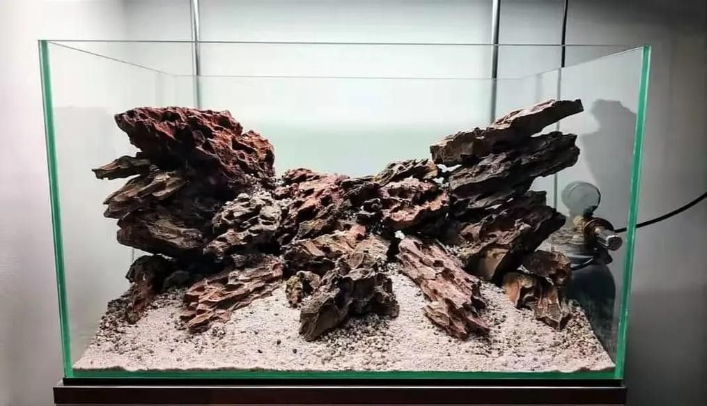 龍魚缸石頭造景圖片高清