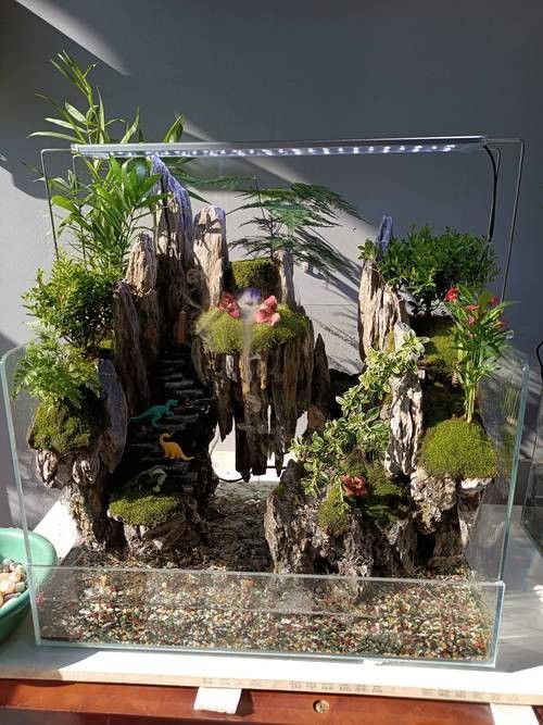 大型龍魚缸造景效果圖片大全