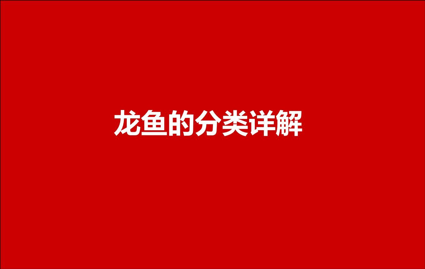龍魚ppt（《龍魚養殖與鑒賞》）