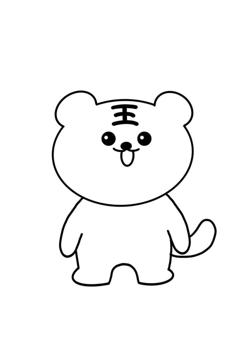 老虎簡筆畫