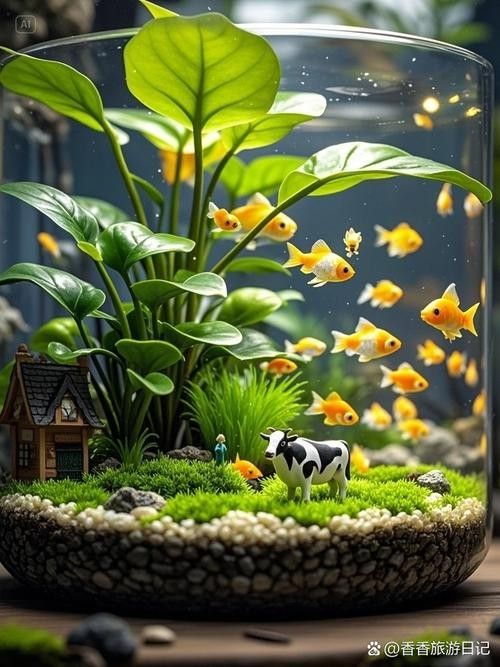 金龍魚魚缸背景圖高清
